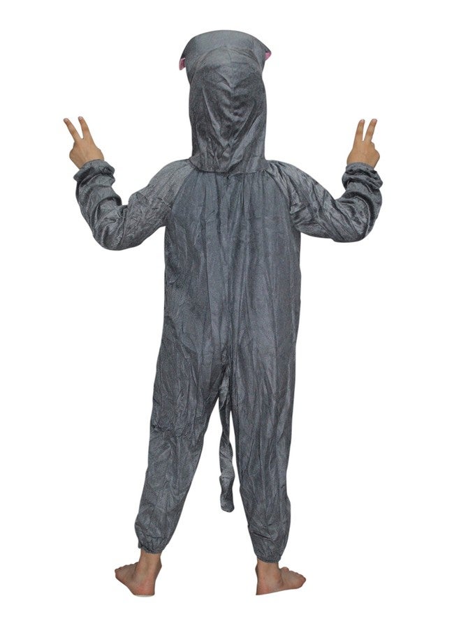 كاكو فانسي دريسيس زي تنكري على شكل فرس النهر من الصوف للأطفال من كاكو - رمادي، 7-8 سنوات | زي تنكري على شكل حيوان للأولاد والبنات - Image 5